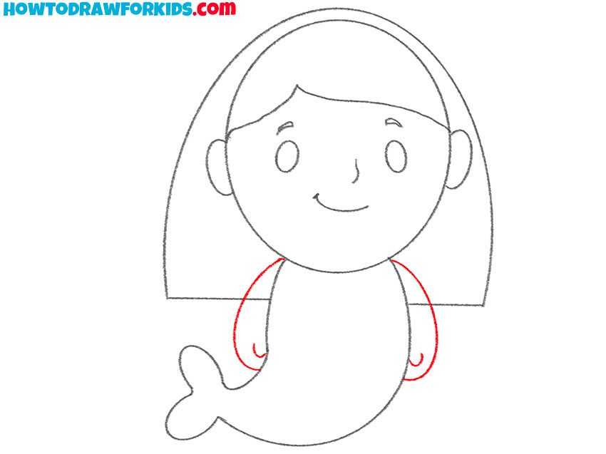 how to draw a mermaid for kids easy
