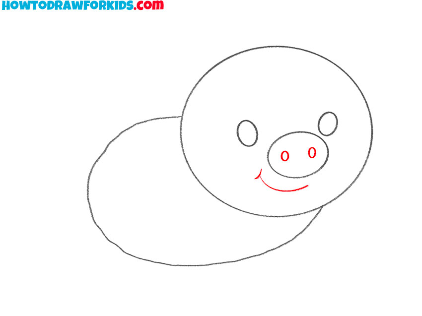 how to draw a pig easy for kids