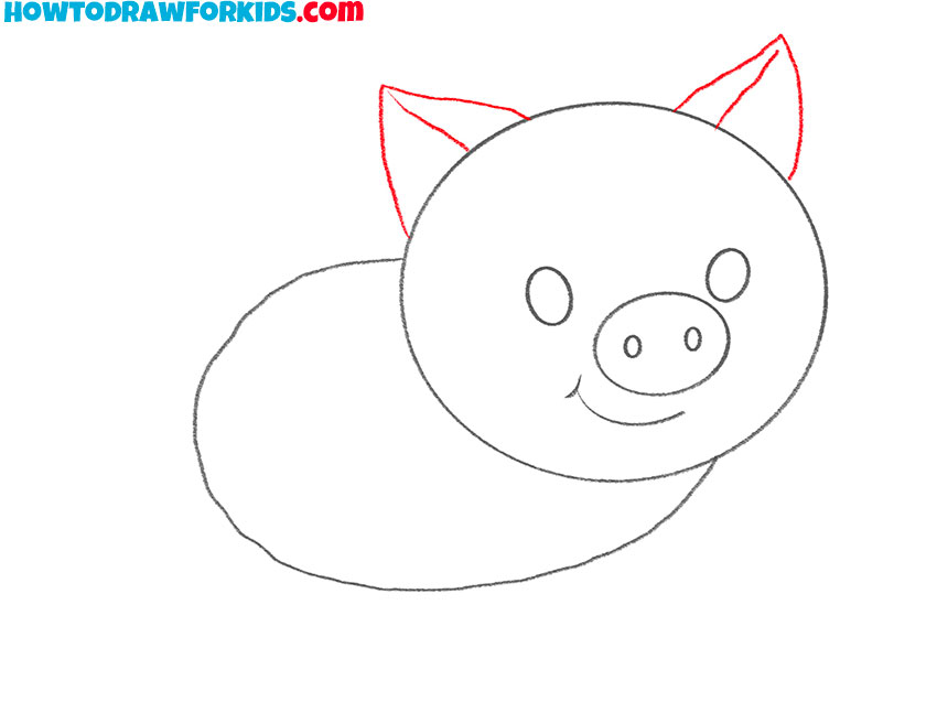 how to draw a pig easy step by step