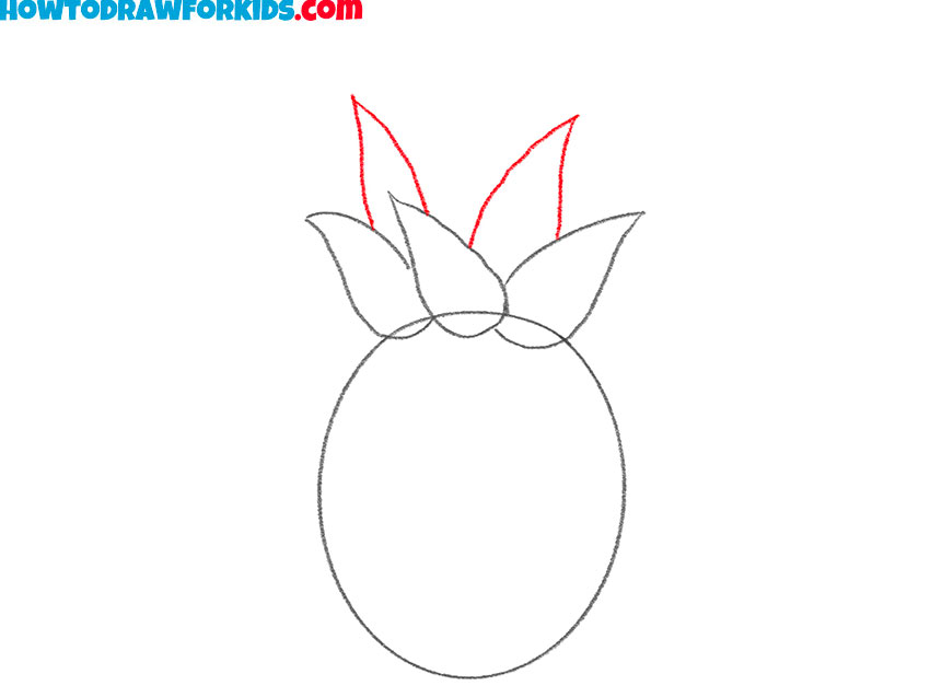 how to draw a pineapple for kids easy