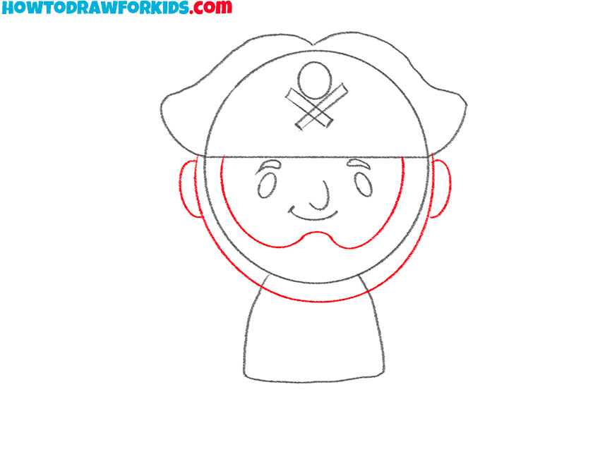 how to draw a pirate easy step by step