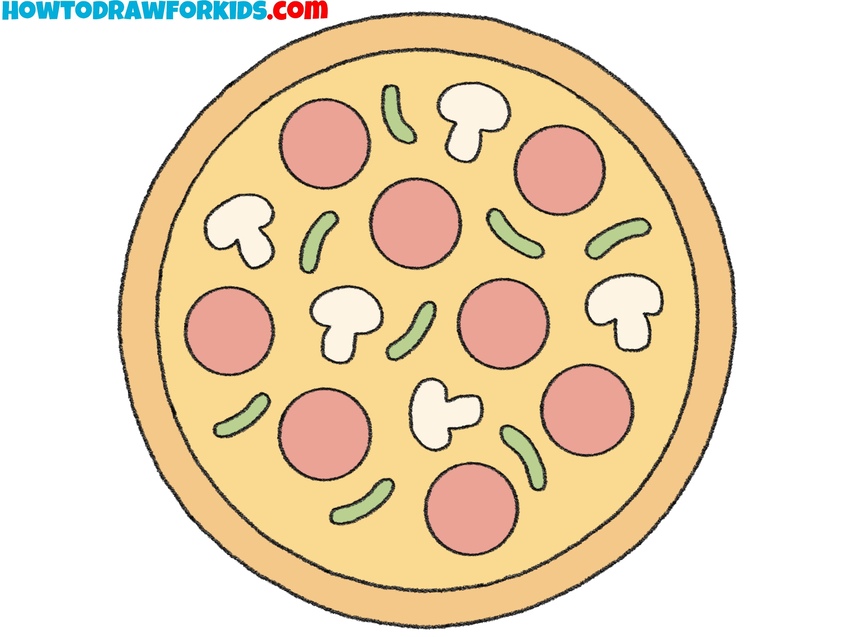 How to draw a pizza pie featured image