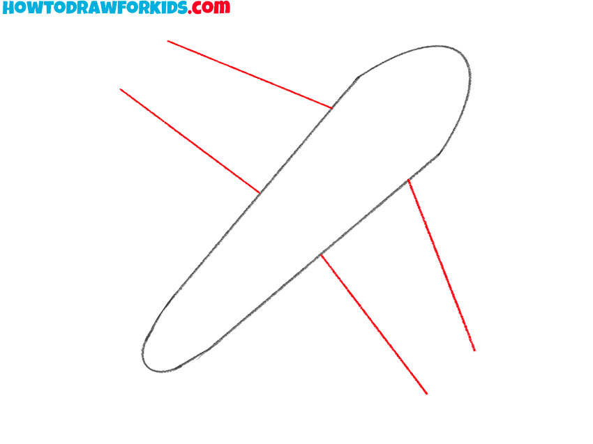 how to draw a plane easy step by step