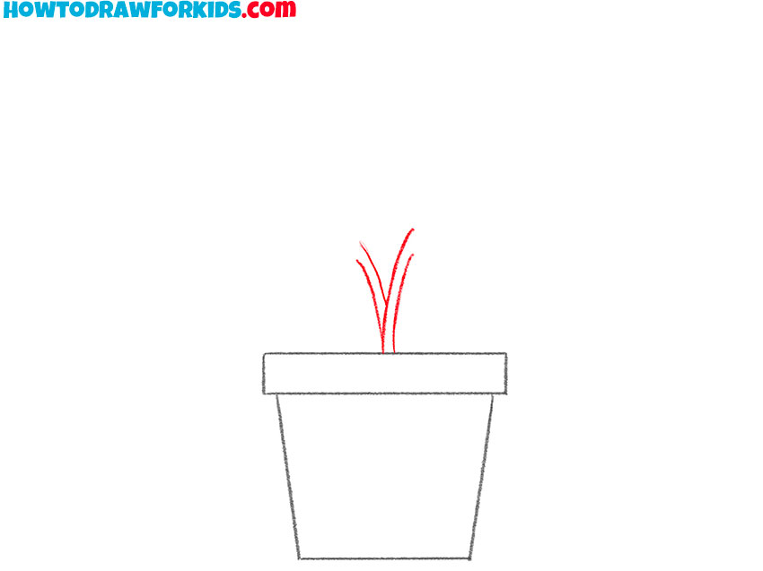 how to draw a plant easy step by step