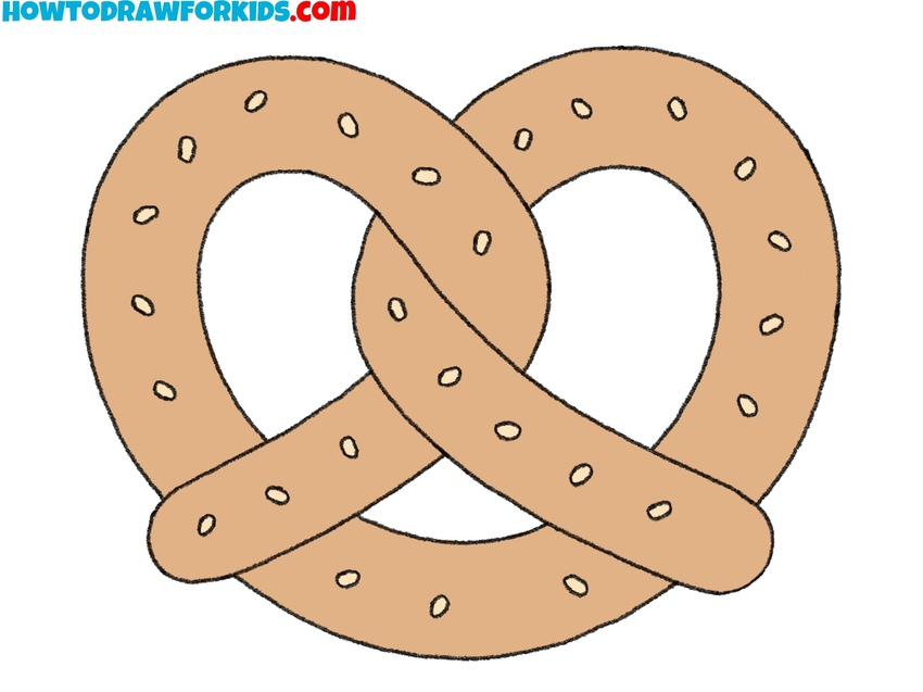 how to draw a pretzel featured image