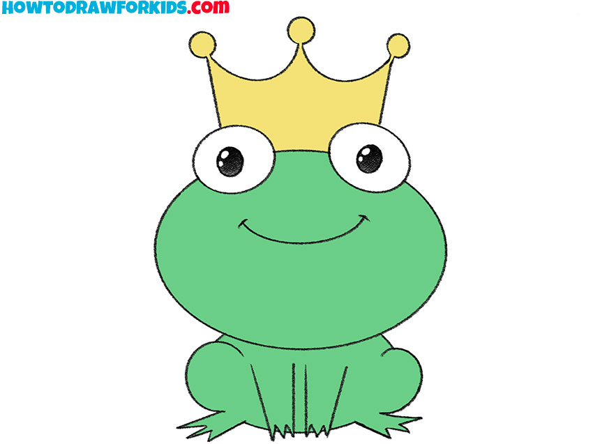 how to draw a princess frog step by step easy