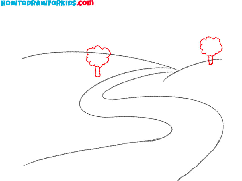 how to draw a road for kids easy