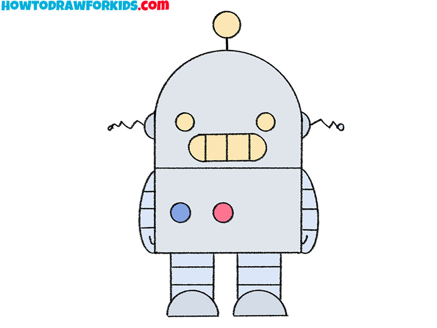 Robot Drawing - How To Draw A Robot Step By Step