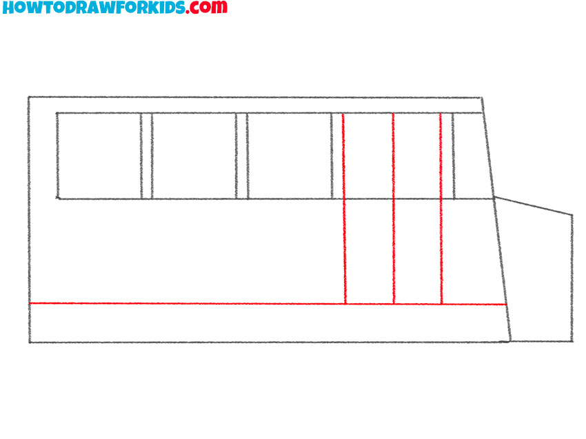 how to draw a school bus for kids easy
