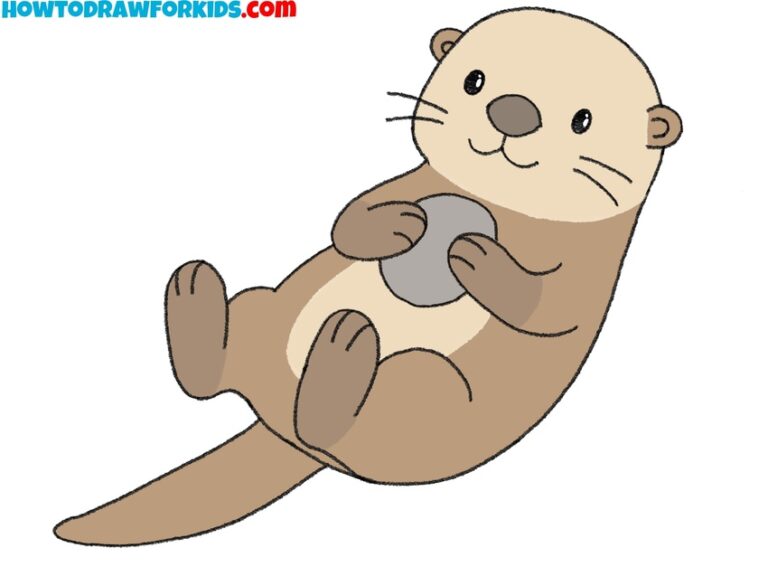 How to Draw a Sea Otter Easy Drawing Tutorial For Kids