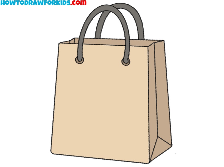 how to draw a shopping bag featured image