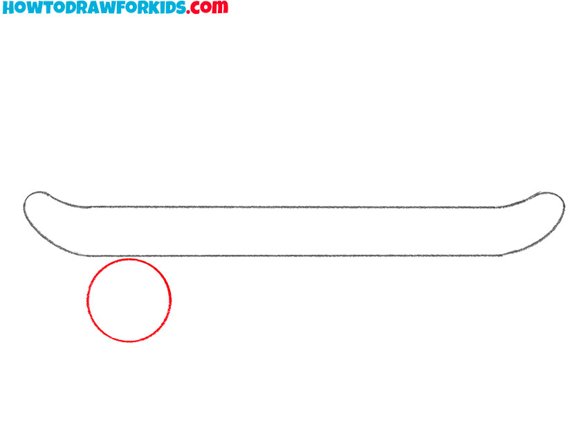 how to draw a skateboard for kids easy