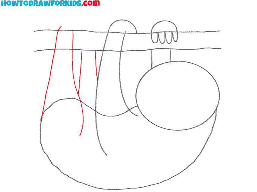 how to draw a sloth for kids easy