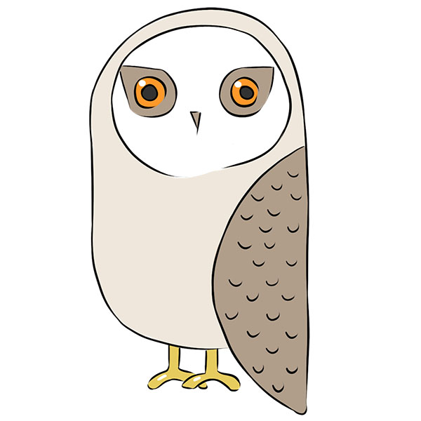 How to Draw a Snowy Owl