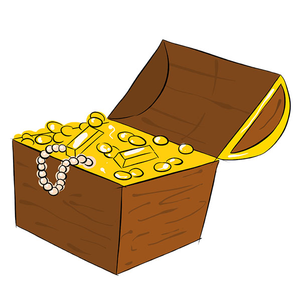 How to Draw a Treasure Chest - Easy Drawing Tutorial For Kids