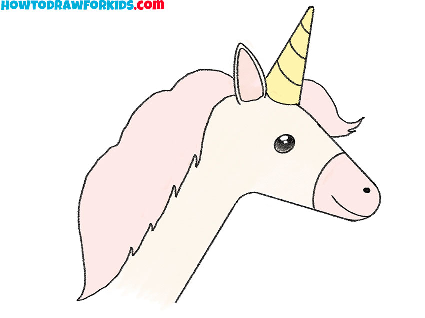 How to Draw a Unicorn Head Easy Drawing Tutorial For Kids