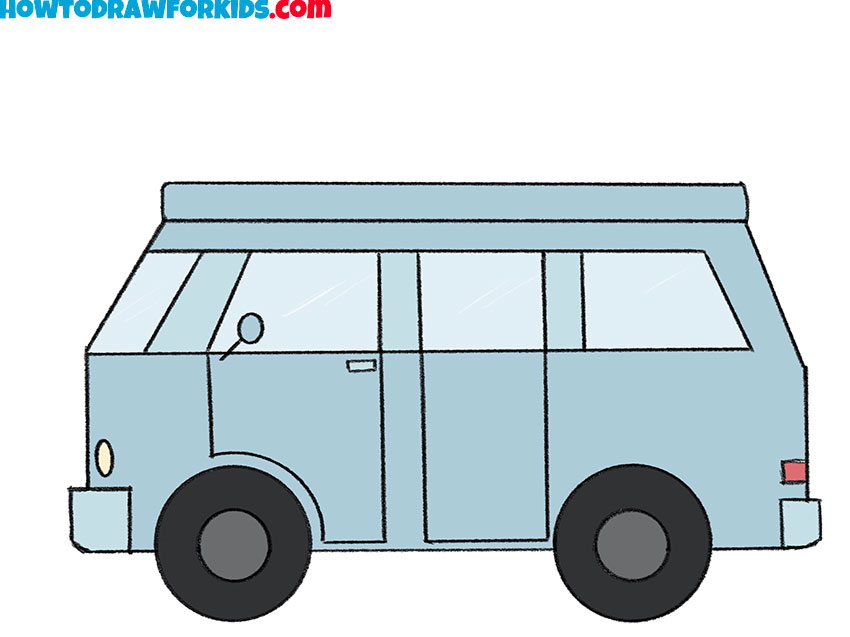 how to draw a van featured image