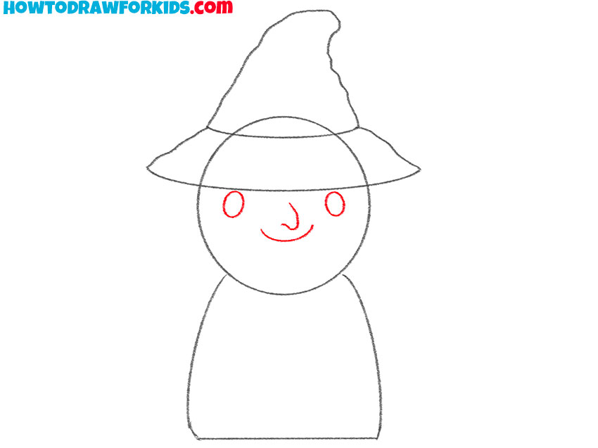 how to draw a witch easy for kids