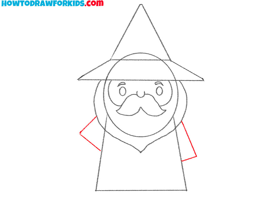 how to draw a wizard for kids easy