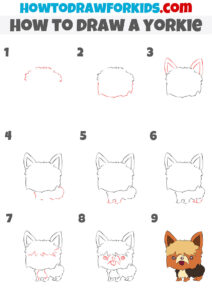 How to Draw a Yorkie - Easy Drawing Tutorial For Kids