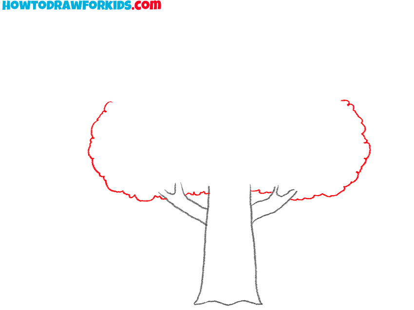 how to draw an autumn tree for kids easy