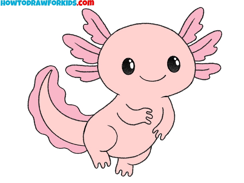 how to draw an axolotl featured image