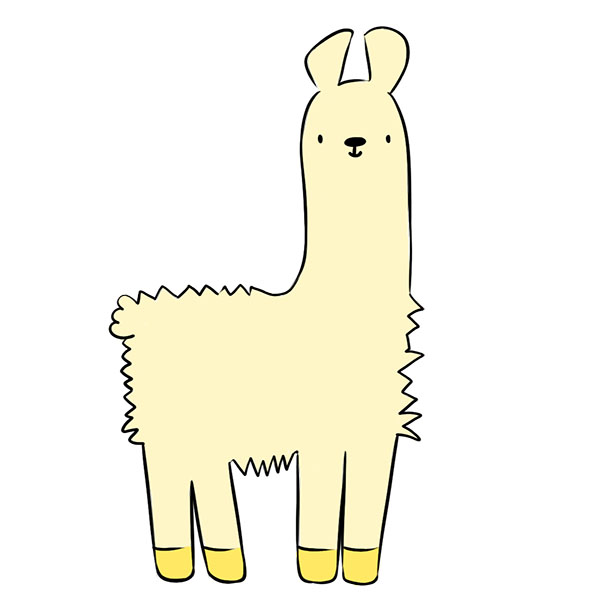 How to Draw an Easy Llama Easy Drawing Tutorial For Kids