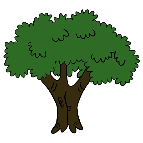 How to Draw an Oak Tree - Easy Drawing Tutorial For Kids