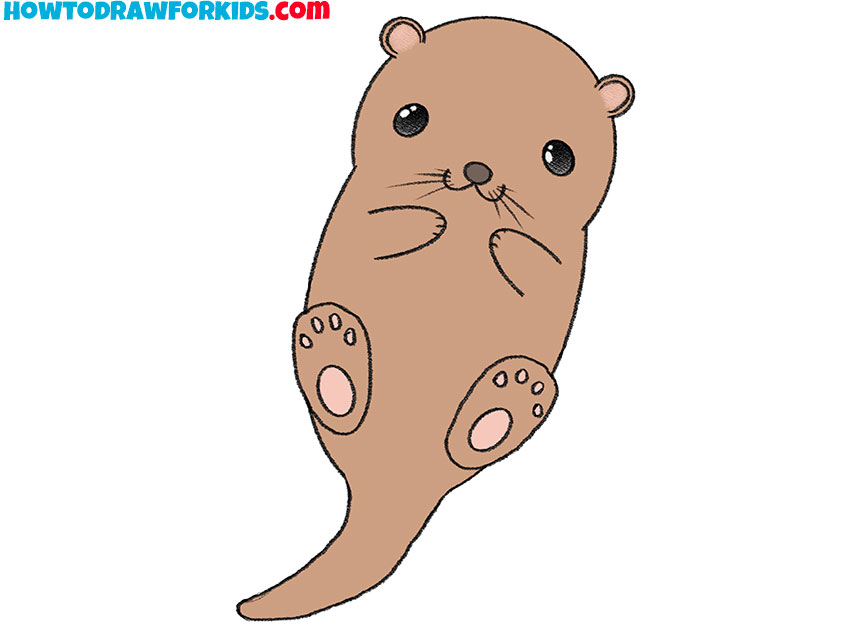how to draw an otter step by step easy