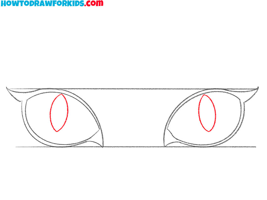 how to draw cat eyes for kids easy