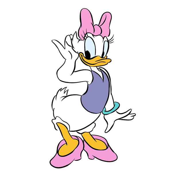How to Draw Daisy Duck - Easy Drawing Tutorial For Kids