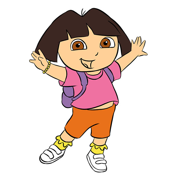 How to Draw Dora - Easy Drawing Tutorial For Kids