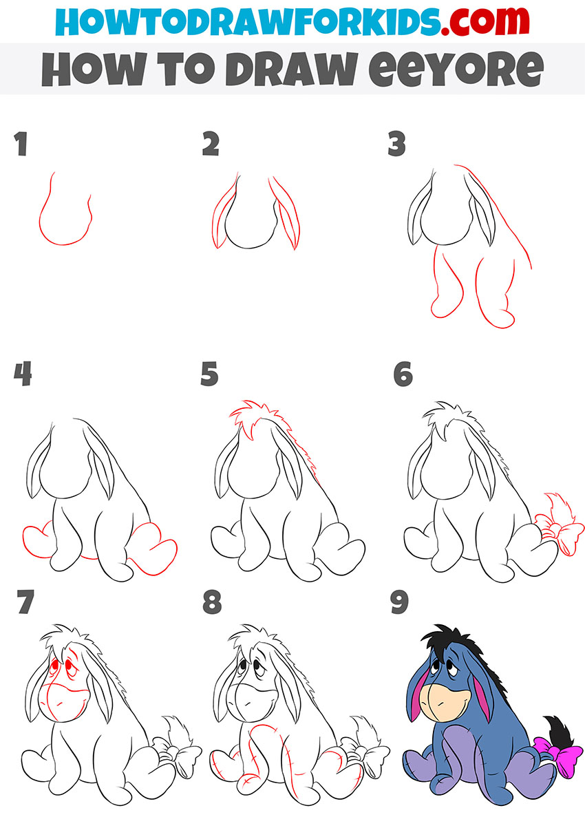 how to draw a tigger step by step