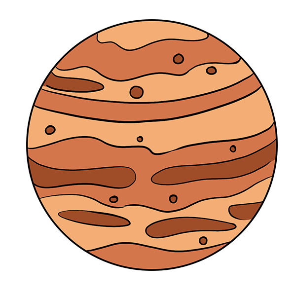 How to Draw Jupiter - Easy Drawing Tutorial For Kids