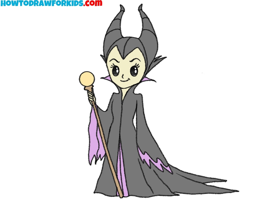 how to draw maleficent featured image