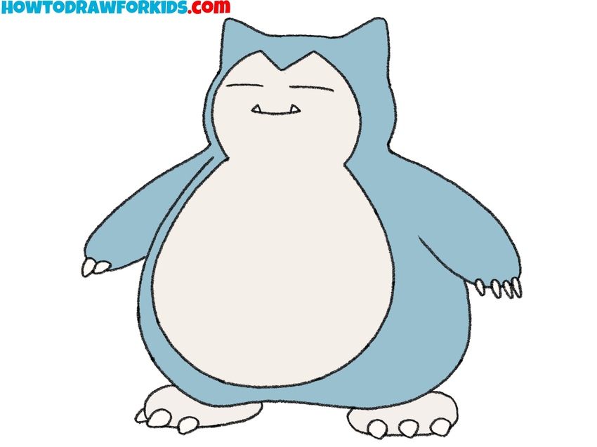 how to draw snorlax featured image