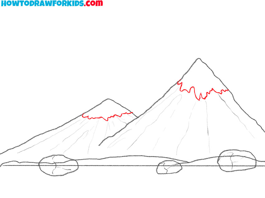 How to draw mountains (easy step by step tutorial) ⛰️