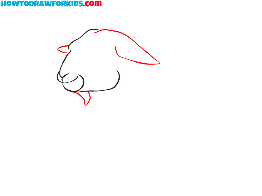 how to draw a baby goat easy