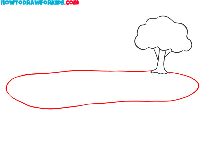 how to draw a beautiful lake