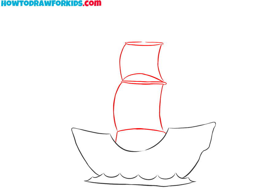 how to draw a pirate ship simple