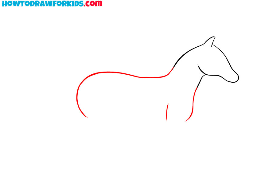 how to draw a realistic horse running