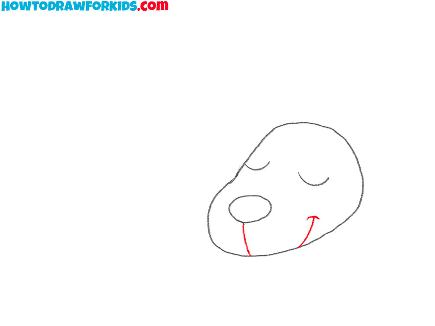 how to draw a sleeping dog for kindergarten