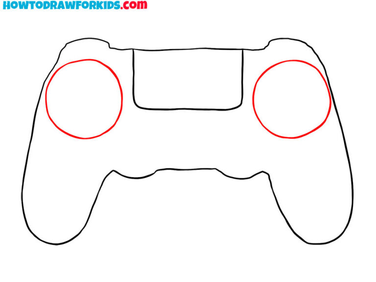 How to Draw a Ps4 Controller Easy Drawing Tutorial For Kids