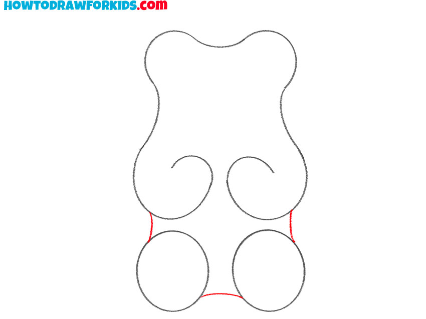 how to draw a 3d gummy bear