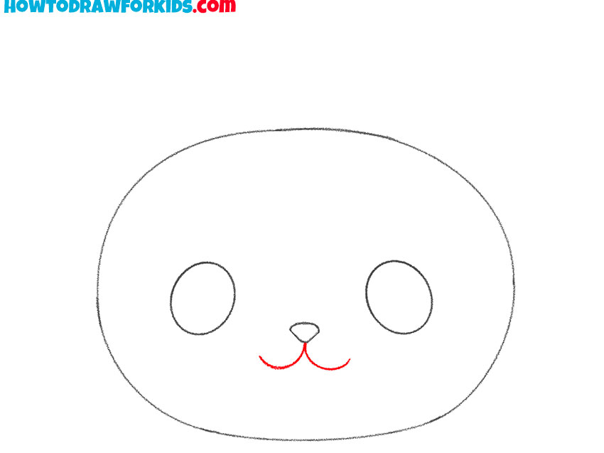 how to draw a cartoon kitten's face