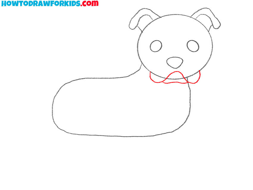 how to draw a dog from the side for kindergarten