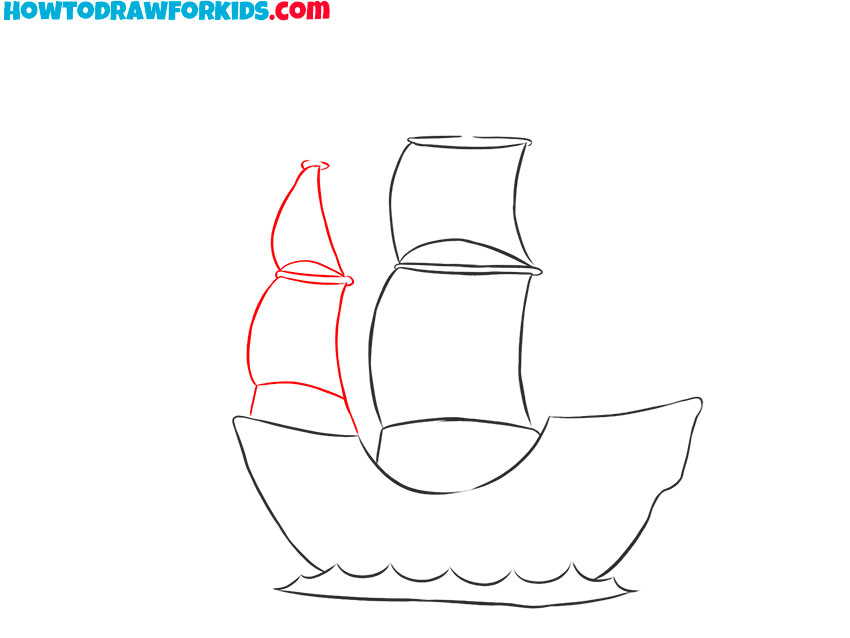 how to draw a pirate ship easy