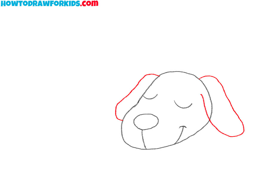 how to draw a sleeping dog for beginners
