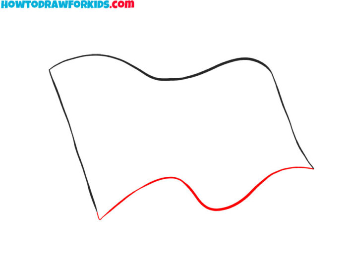 How to Draw a Wavy Flag Easy Drawing Tutorial For Kids