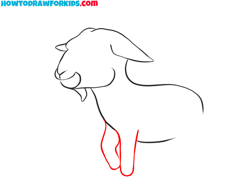 how to draw an easy goat for kids